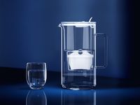 Glas-Kannenfilter, Schwerkraft Wasserfilter mit Glaskaraffe, Glasfilter